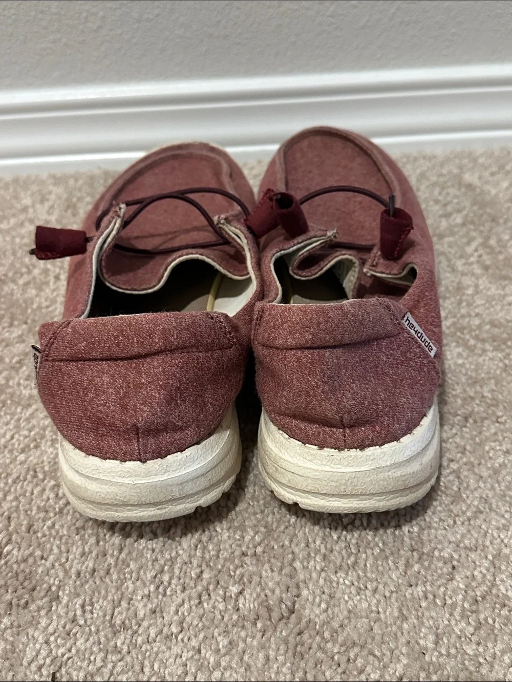 Hey Dude Wendy Burgundy Shoes